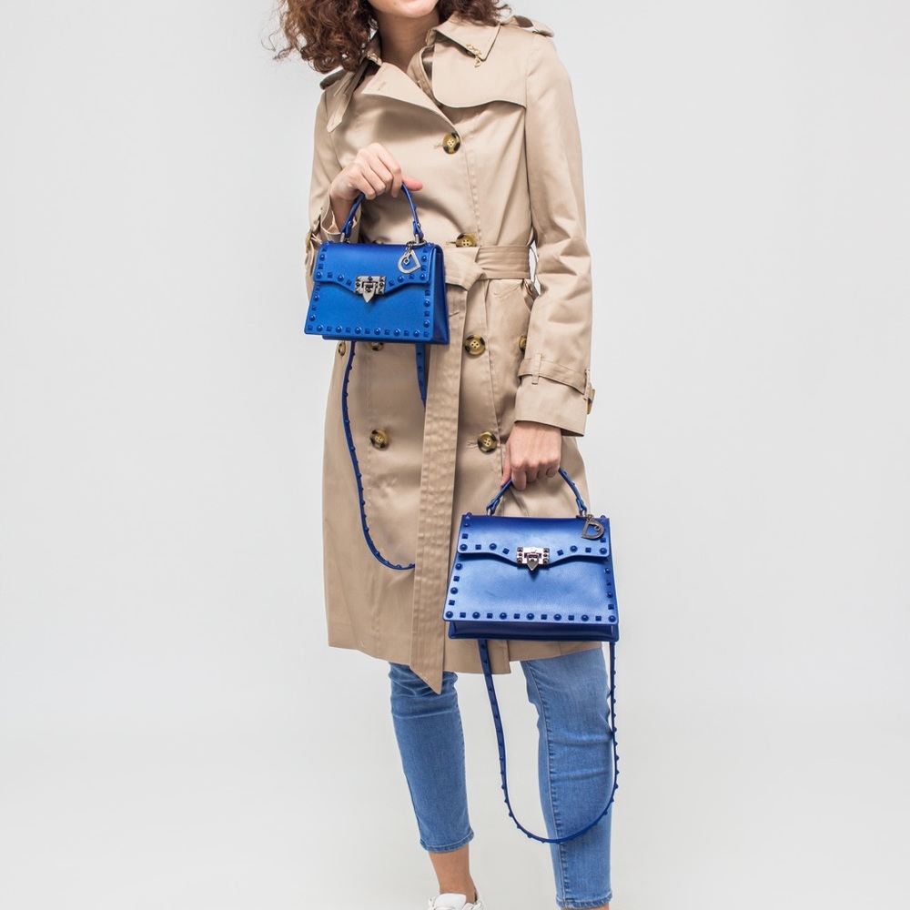 MEDIUM royal blue cute stud bag - Picture 3 of 11